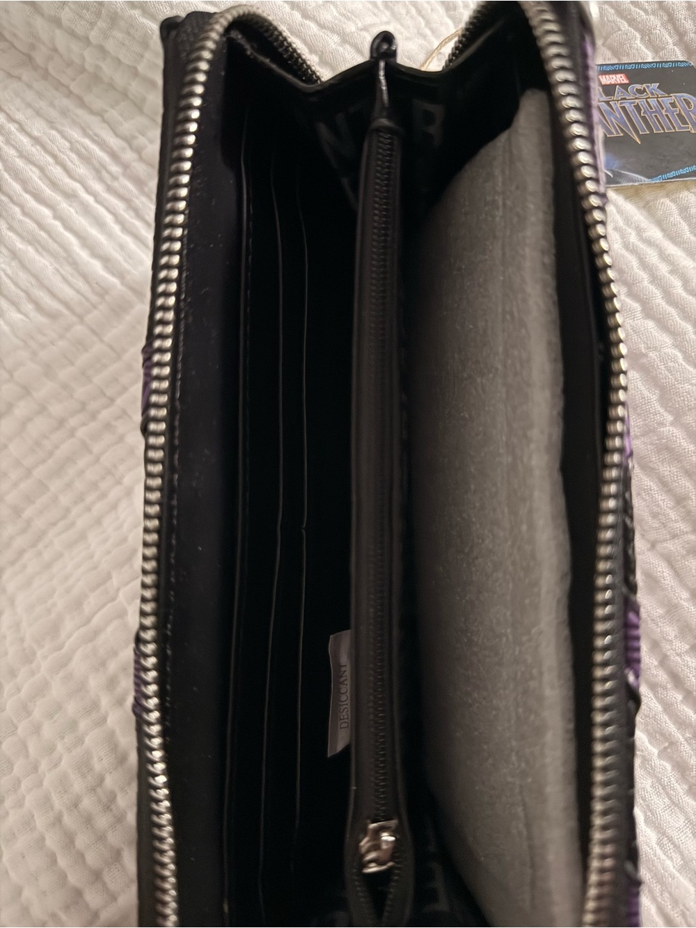 Black Panther Themed Black & Purple loungefly Wallet - Picture 3 of 4